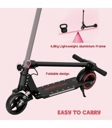 SPORTNOW Folding Electric Scooter w/ LED Lights and Display, Blue