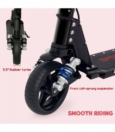 SPORTNOW Folding Electric Scooter w/ LED Lights and Display, Blue