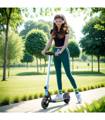 SPORTNOW Folding Electric Scooter w/ LED Lights and Display, Gold