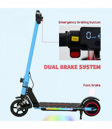 SPORTNOW Folding Electric Scooter w/ LED Lights and Display, Gold