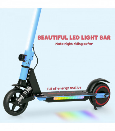 SPORTNOW Folding Electric Scooter w/ LED Lights and Display, Gold