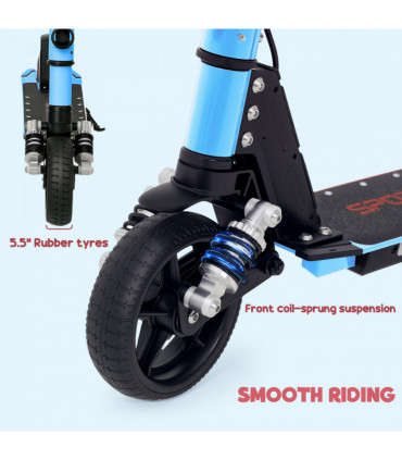 SPORTNOW Folding Electric Scooter w/ LED Lights and Display, Gold