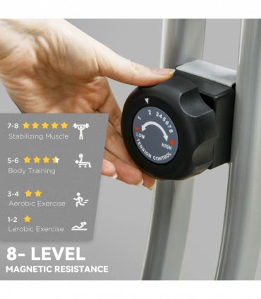 SPORTNOW Folding Exercise Bike with Heart-Rate Sensor for Home Use, Black/Grey