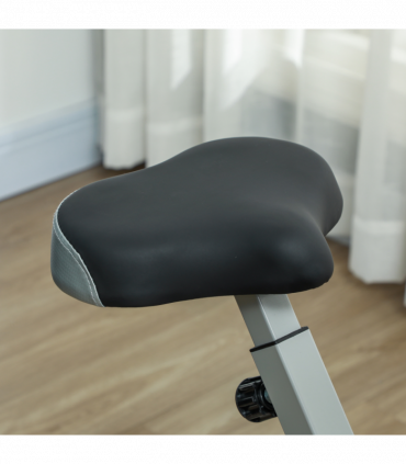 SPORTNOW Folding Exercise Bike with Heart-Rate Sensor for Home Use, Black/Grey