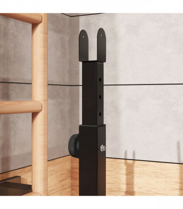 SPORTNOW Folding Weight Bench with 2 Barbell Rack and Preacher Curl Bench