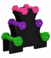 SPORTNOW Hex Dumbbells Set with Dumbbell Rack, 2 x 1kg, 2 x 2kg, 2 x 3kg