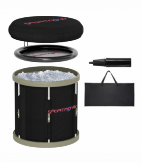 SPORTNOW Ice Bath Tub Outdoor, 210L Portable Cold Water Therapy Tub, Black