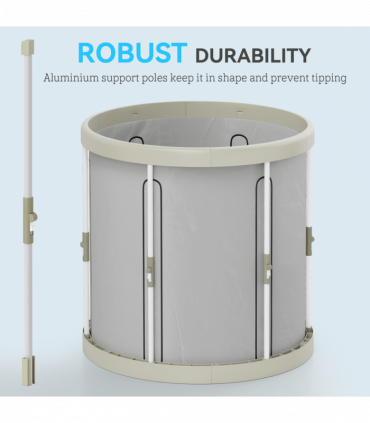 SPORTNOW Ice Bath Tub Outdoor, 210L Portable Cold Water Therapy Tub, Black