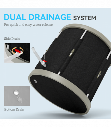 SPORTNOW Ice Bath Tub Outdoor, 210L Portable Cold Water Therapy Tub, Black