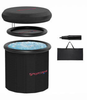 SPORTNOW Ice Bath Tub Outdoor, 300L Portable Cold Water Therapy Tub, Black