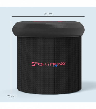 SPORTNOW Ice Bath Tub Outdoor, 300L Portable Cold Water Therapy Tub, Black