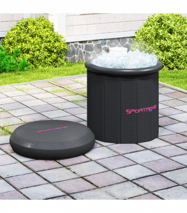 SPORTNOW Ice Bath Tub Outdoor, 300L Portable Cold Water Therapy Tub, Black