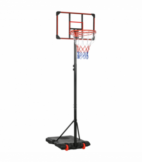 SPORTNOW Kids Adjustable Basketball Hoop and Stand w/ Wheels, 1.8-2m