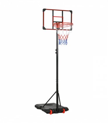 SPORTNOW Kids Adjustable Basketball Hoop and Stand w/ Wheels, 1.8-2m