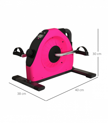 SPORTNOW Mini Exercise Bike, Under Desk Bike for Legs, Arms Workout, Red