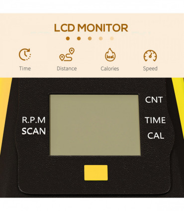 SPORTNOW Mini Exercise Bike, Under Desk Bike for Legs, Arms Workout, Yellow
