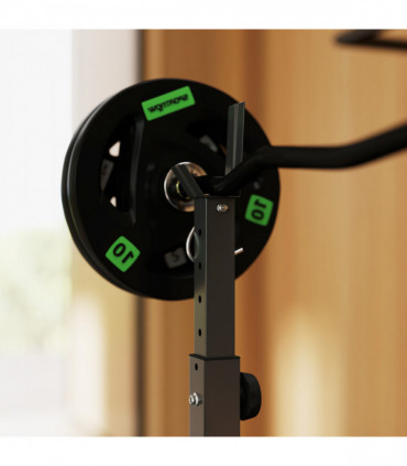 SPORTNOW Multi-Exercise Incline or Flat Weight Bench with Bench Press Rack