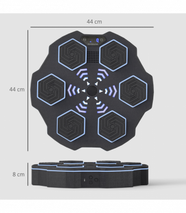 SPORTNOW Music Boxing Machine with Bluetooth Connection and LED Light
