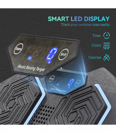 SPORTNOW Music Boxing Machine with Bluetooth Connection and LED Light