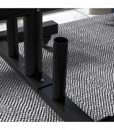 SPORTNOW Olympic Weight Plate Rack with 4 Wheels and 6 Fasten Clamps