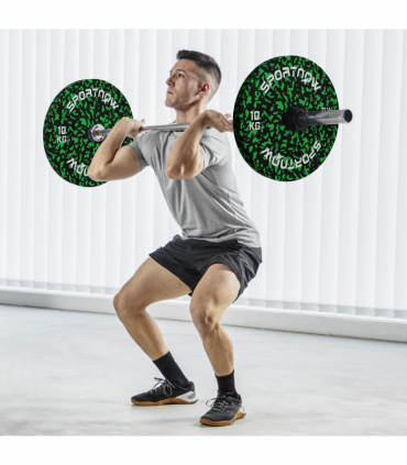 SPORTNOW Olympic Weight Plates with 5cm Holes for Weight Lifting, 2 x 10kg