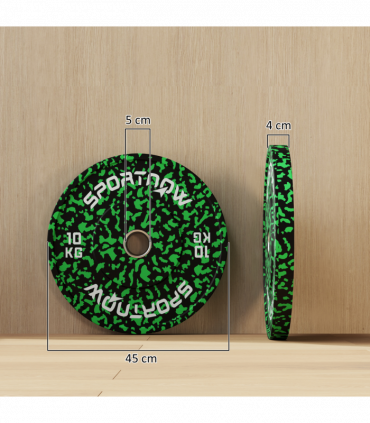 SPORTNOW Olympic Weight Plates with 5cm Holes for Weight Lifting, 2 x 10kg