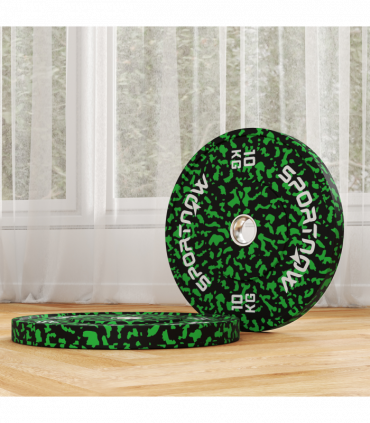 SPORTNOW Olympic Weight Plates with 5cm Holes for Weight Lifting, 2 x 10kg