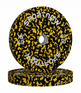 SPORTNOW Olympic Weight Plates with 5cm Holes for Weight Lifting, 2 x 15kg