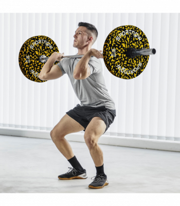 SPORTNOW Olympic Weight Plates with 5cm Holes for Weight Lifting, 2 x 15kg