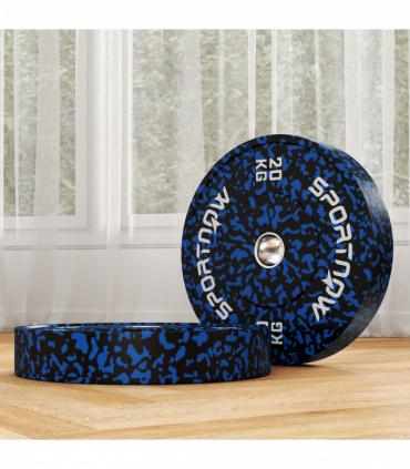 SPORTNOW Olympic Weight Plates with 5cm Holes for Weight Lifting, 2 x 20kg