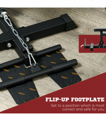 SPORTNOW Pull Up Station Power Cage with Adjustable Seat, Home Gym, Black