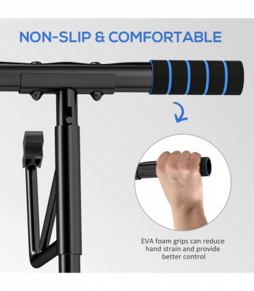 SPORTNOW Pull-Up Bar Doorway Push Up Stand w/ Resistance Bands for Home Gym