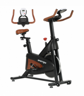 SPORTNOW Quiet Stationary Exercise Bike with Adjustable Seat, Black