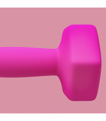 SPORTNOW Set of 2 Hexagonal Dumbbells Weights Pair, 2 x 3kg, Pink