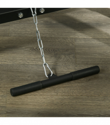 SPORTNOW Smith Machine Power Rack with Pull Up Bar, Lat Pull Down System