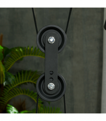 SPORTNOW Smith Machine Power Rack with Pull Up Bar, Lat Pull Down System