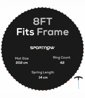 SPORTNOW Trampoline Mat with 42 V-Hooks, for 8ft Trampoline