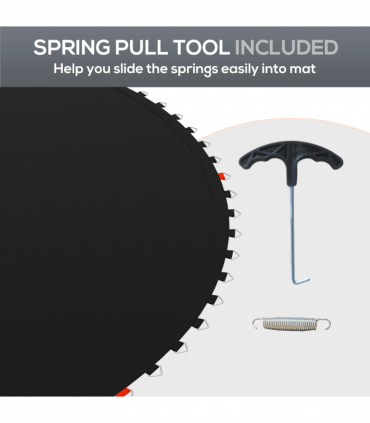 SPORTNOW Trampoline Mat with 42 V-Hooks, for 8ft Trampoline