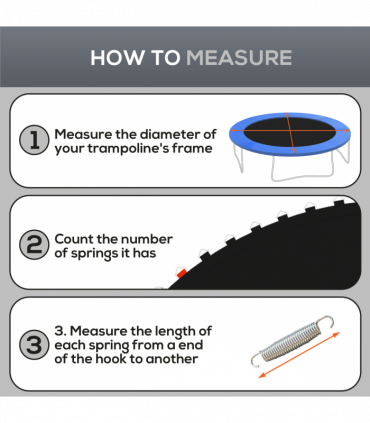 SPORTNOW Trampoline Mat with 54 V-Hooks, for 10ft Trampoline