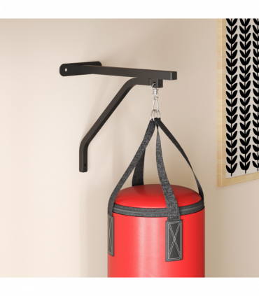 SPORTNOW Unfilled Punch Bag with Boxing Gloves and Wall Mounted Bracket