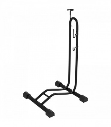 SPORTNOW Vertical & Horizontal Bike Rack Fits 6"-28" and 700c Bikes, Black