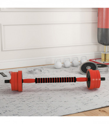 SPORTNOW Weight Dumbbells Set, Barbell, Kettlebell, Push Up Stand, 20kg