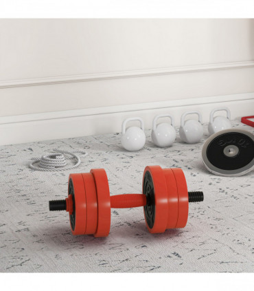 SPORTNOW Weight Dumbbells Set, Barbell, Kettlebell, Push Up Stand, 20kg