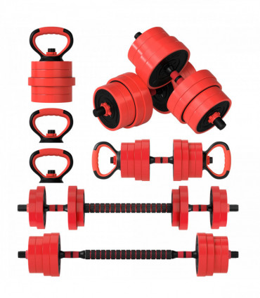 SPORTNOW Weight Dumbbells Set, Barbell, Kettlebell, Push Up Stand, 30kg