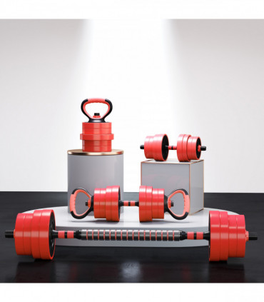 SPORTNOW Weight Dumbbells Set, Barbell, Kettlebell, Push Up Stand, 30kg