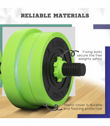 SPORTNOW Weight Dumbbells Set, Barbell, Kettlebell, Push Up Stand, 40kg