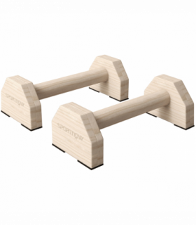 SPORTNOW Wooden Parallettes Push Up Bars Calisthenics Equipment for Home Gym