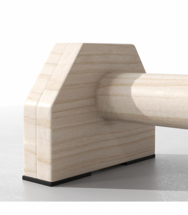 SPORTNOW Wooden Parallettes Push Up Bars Calisthenics Equipment for Home Gym