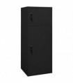 vidaXL Saddle Cabinet Black 53x53x140 cm Steel