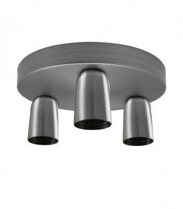Satin Nickel Vintage Ceiling Light 3 Way Ceiling E27 Lamp Base Semi Flush Ceiling Lamp